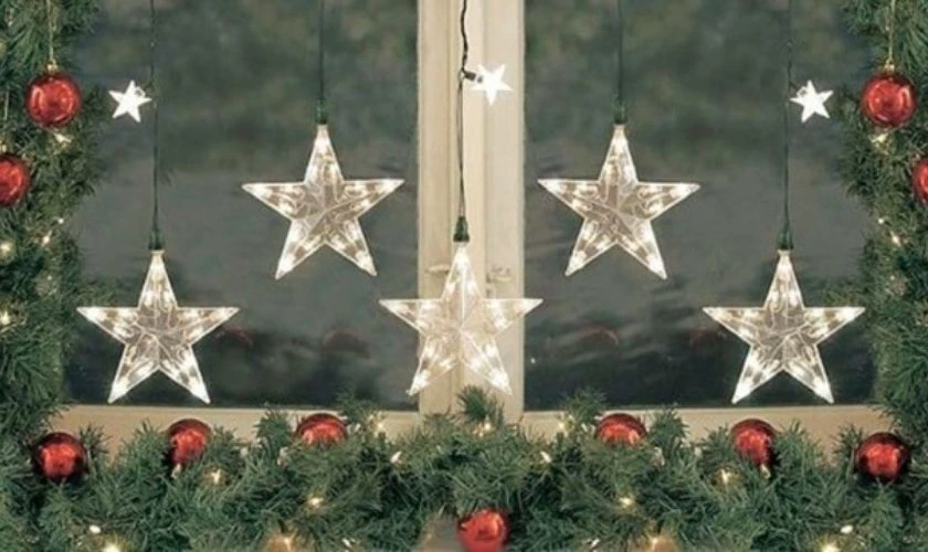 LED ngôi sao trang trí cửa sổ Giáng Sinh