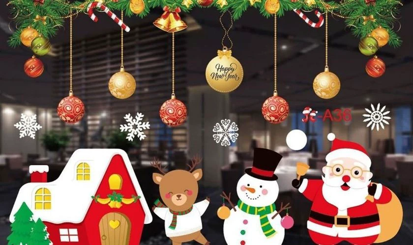 Hình dán Giáng Sinh decal dễ thương