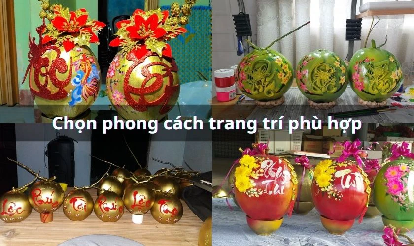 Chọn phong cách trang trí dừa