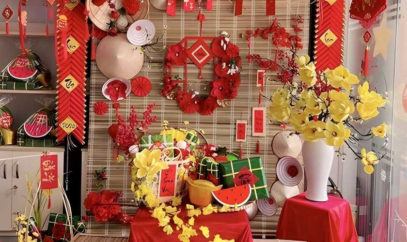 Trang trí ngày tết với bánh