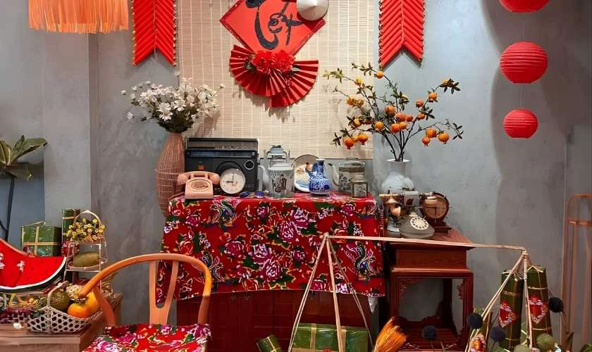 Trang trí với vải chăn con công