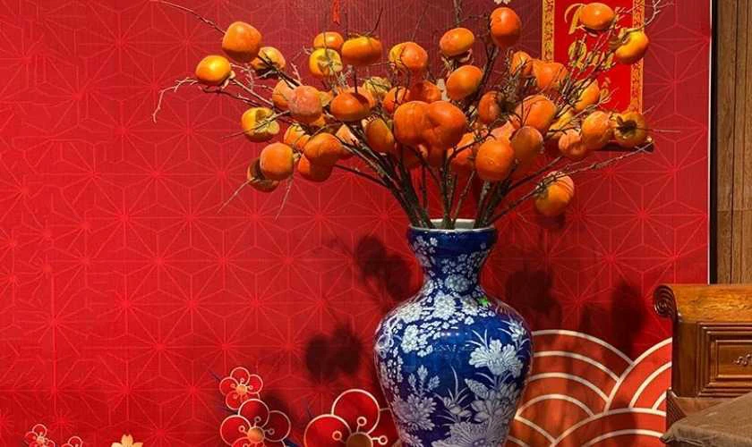 Trang trí gian hàng Tết bằng gốm sứ