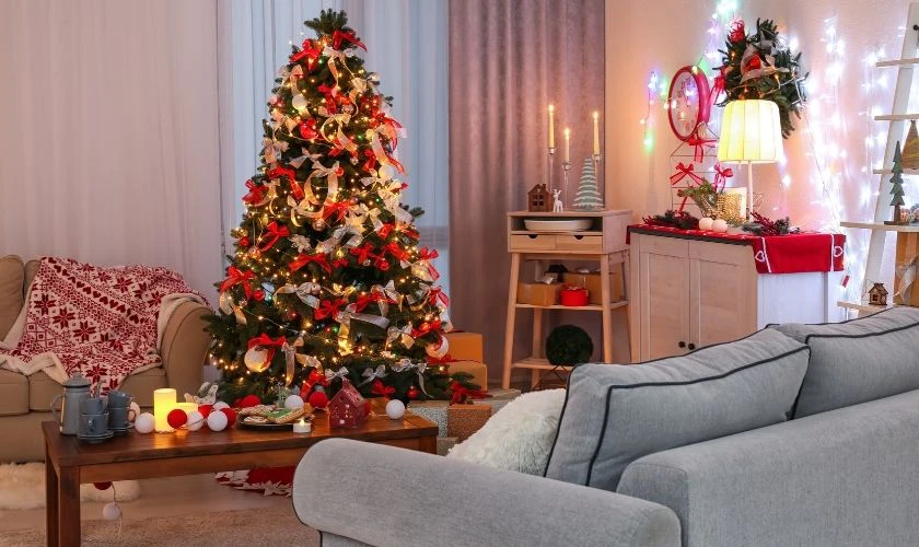 Kiểu trang trí Noel phòng khách