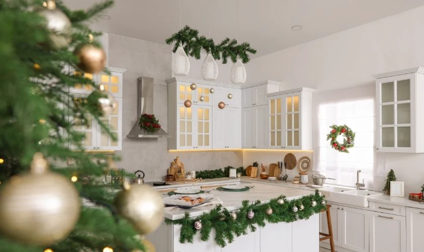 Mẫu trang trí Giáng sinh phòng bếp, bàn ăn