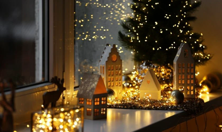 Trang trí Giáng sinh bằng dây đèn LED đủ màu