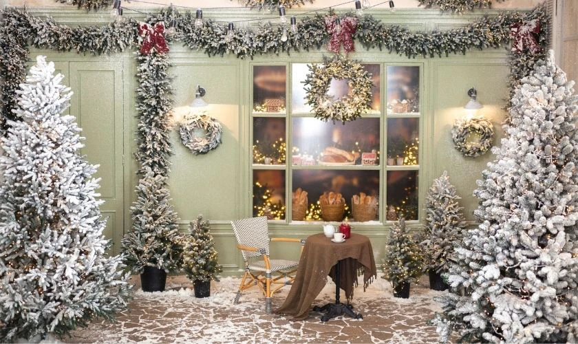 Kiểu trang trí Giáng sinh bằng hiệu ứng tuyết giả