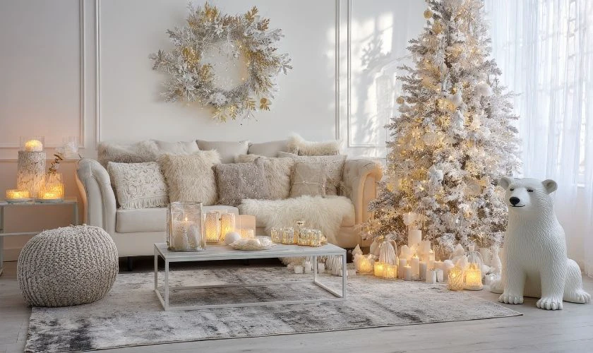 Mẫu trang trí Noel phòng khách