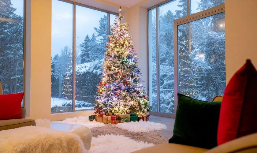 Mẫu trang trí Giáng sinh phòng khách