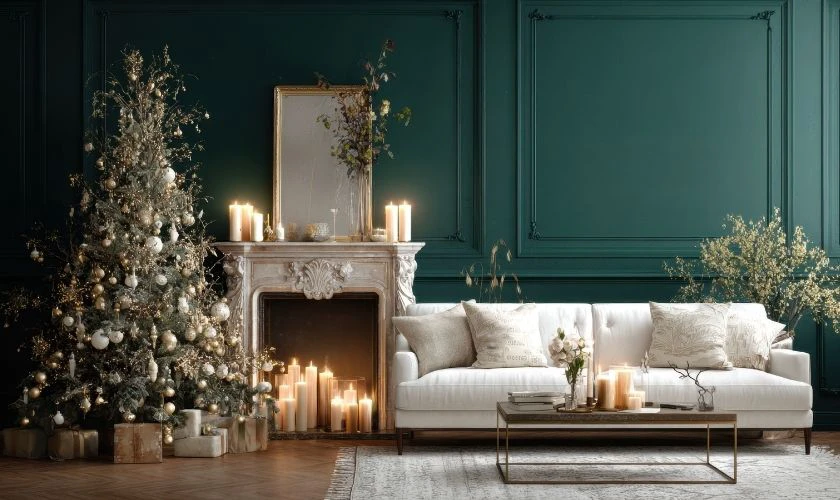 Kiểu trang trí Giáng sinh phòng khách