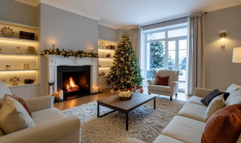 Cách trang trí Noel phòng khách