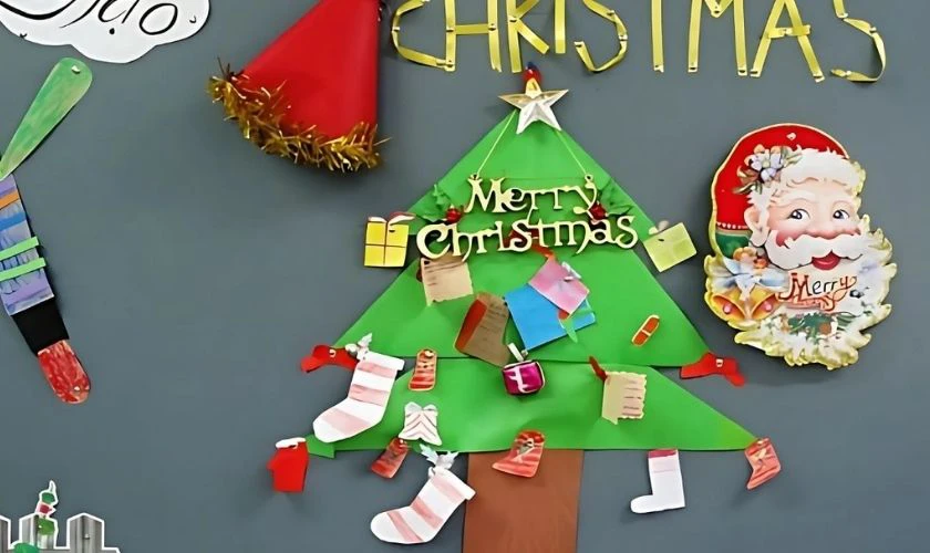 Trang trí Noel mầm non với hình ảnh ông già Noel