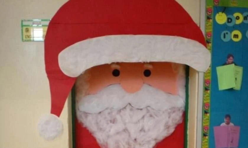 Trang trí Giáng sinh mầm non với ông già Noel rực rỡ