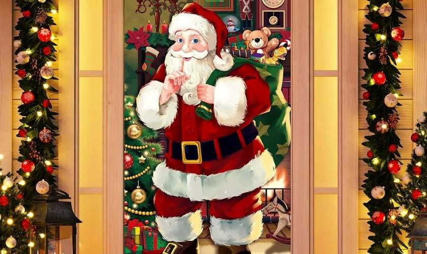 Trang trí Giáng sinh mầm non với ông già Noel sặc sỡ