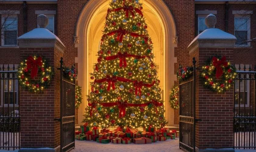 Decor Noel đặc biệt với cây thông Noel xanh đỏ