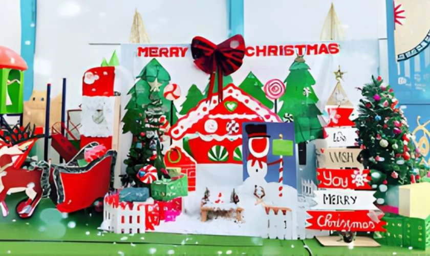 Decor Noel đặc biệt với lâu đài, hàng rào