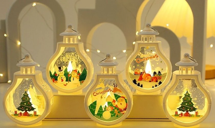 Đèn LED sáng tạo trang trí Noel trường mầm non
