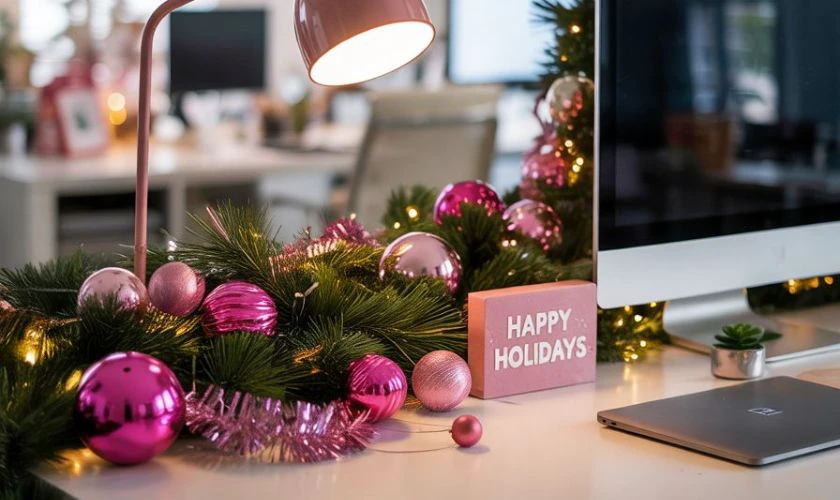 Trang trí bàn làm việc ấn tượng