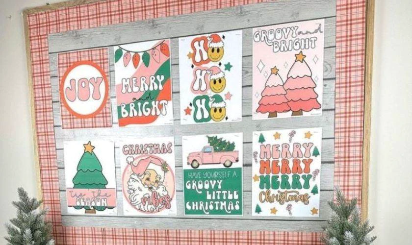 Trang trí Noel văn phòng bằng bảng tin vui nhộn