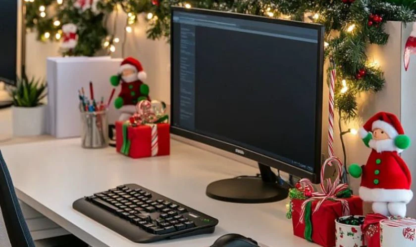 Trang trí Giáng sinh văn phòng bằng hộp quà