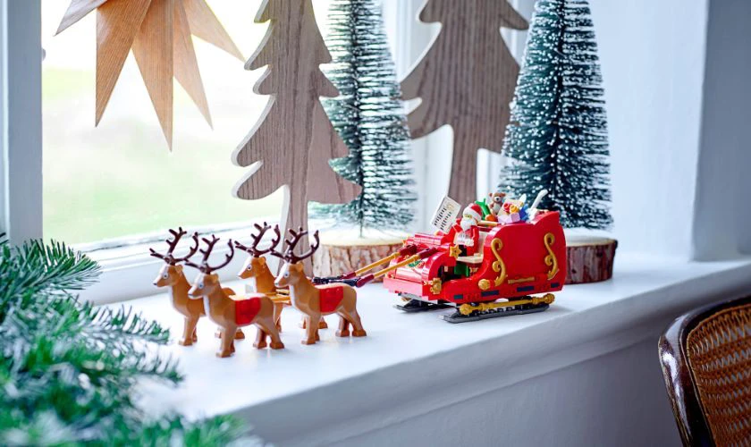 Mô hình ông già Noel cưỡi tuần lộc