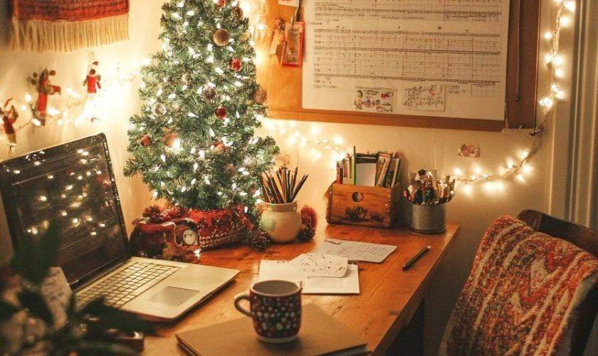 Trang trí Giáng sinh văn phòng theo concept Vintage ấm áp