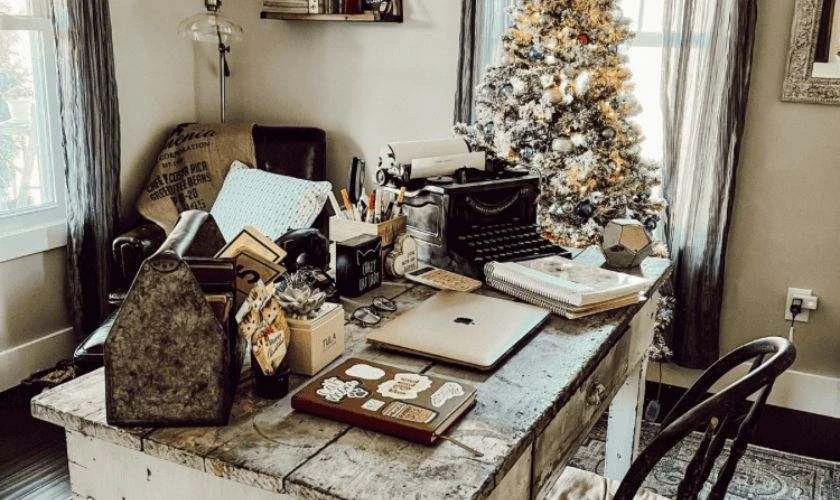 Trang trí Giáng sinh văn phòng theo concept Vintage độc đáo