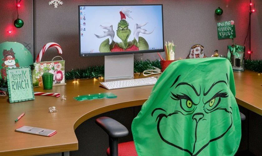 Trang trí bàn làm việc mùa Noel