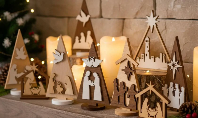 Trang trí Noel văn phòng bằng hang đá nổi bật