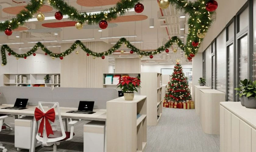 Trang trí công sở chủ đề Noel