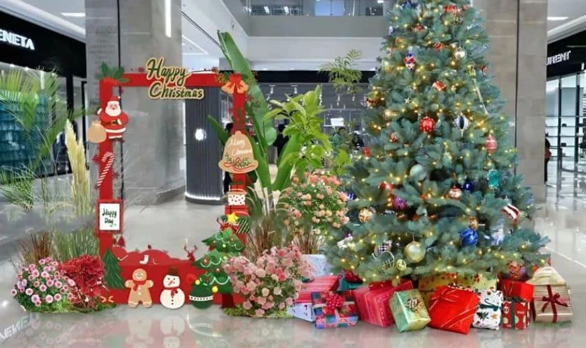 Tạo backdrop chụp hình Giáng sinh ấn tượng