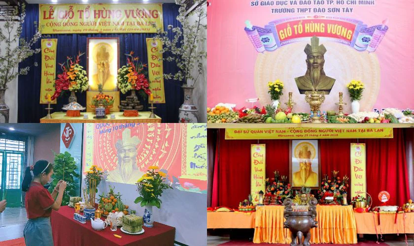 Toàn cảnh trang trí Giỗ tổ Hùng Vương