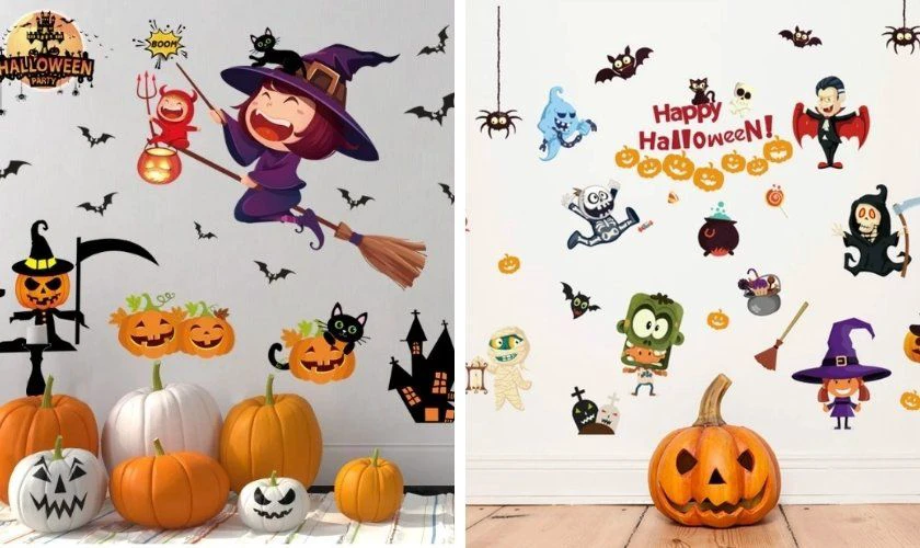 Trang trí Halloween mầm non đơn giản