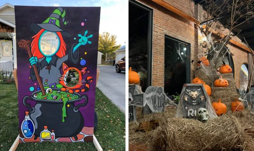 Trang trí Halloween mầm non bằng mô hình độc lại