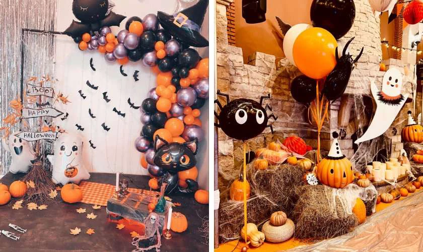 Trang trí Halloween mầm non bằng quả bí ngô đáng yêu
