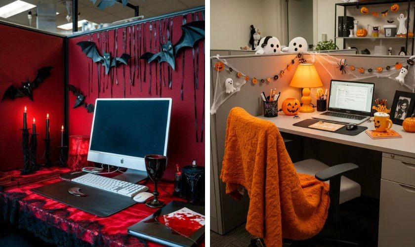 Trang trí Halloween tại bàn làm việc