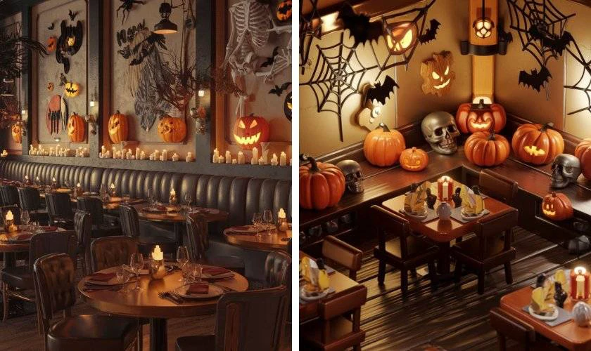 Trang trí Halloween tại quán ăn