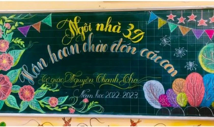 Mẫu thiết kế ớp học ngày khai giảng 2025 đẹp
