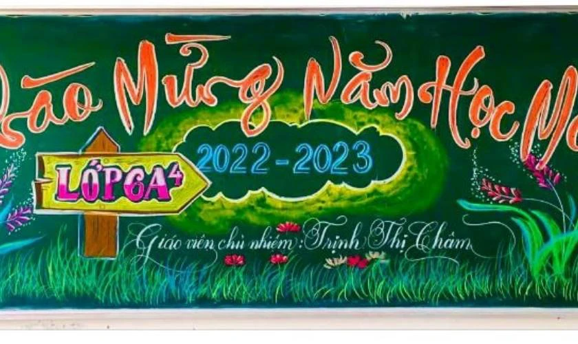 Mẫu thiết kế ớp học ngày khai giảng