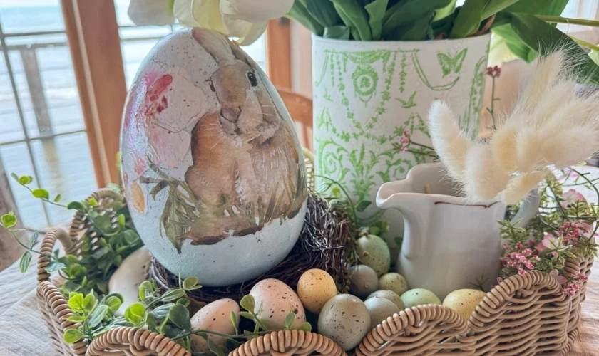 Mẫu trang trí Lễ Phục Sinh 2026 cho quán cafe