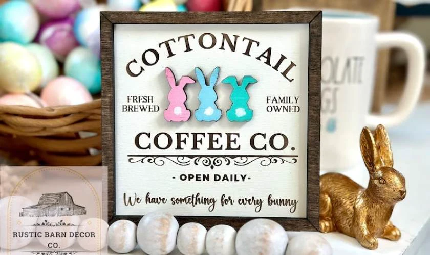 Mẫu trang trí Lễ Phục Sinh 2026 cho quán cafe nổi bật