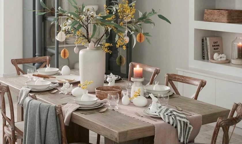 Mẫu trang trí bàn tiệc Phục Sinh tinh tế