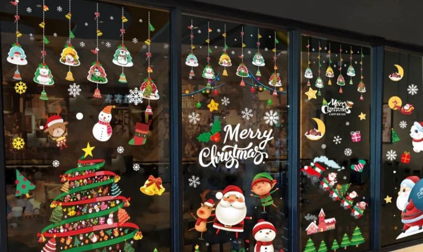 Decor cửa kính bằng decal