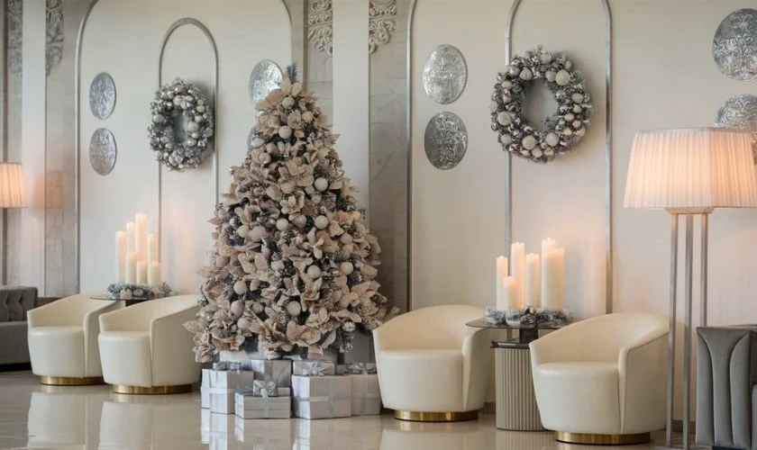 Decor hộp quà màu bạc