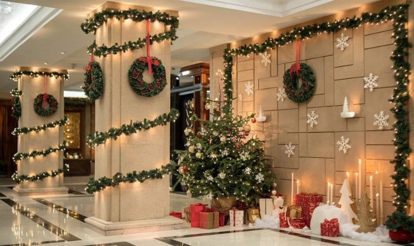 Trang trí khách sạn với nhiều hộp quà