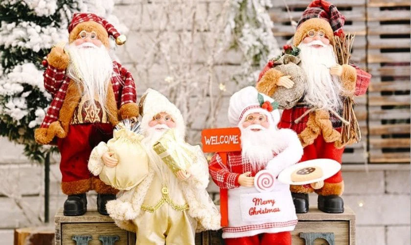 Trang trí giáng sinh khách sạn với ông già Noel thu hút