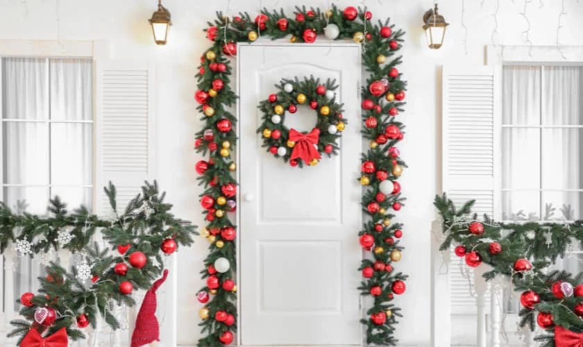 Trang trí Noel ngoài trời với dây trang trí