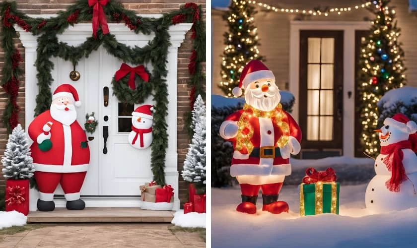 Trang trí với ông già Noel và người tuyết