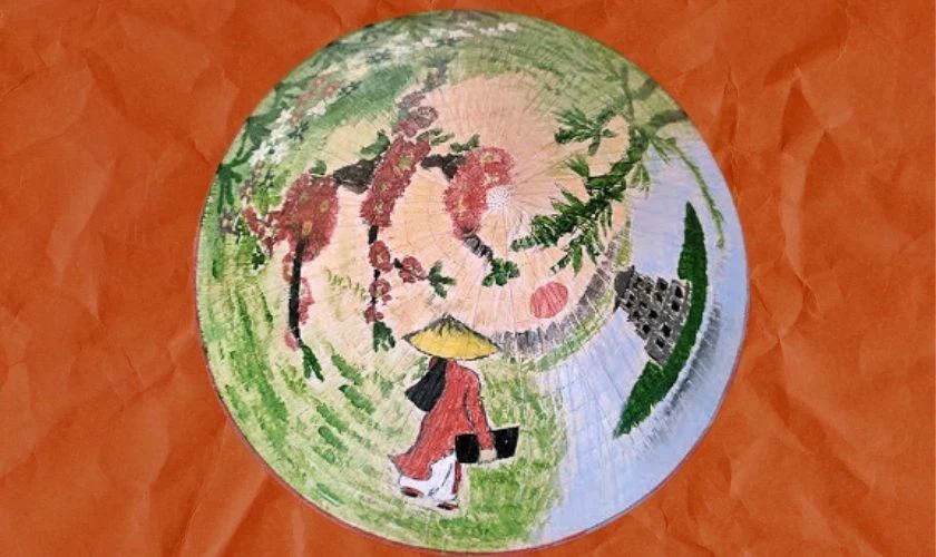 Vẽ màu Hà Nội trên nón lá Việt Nam