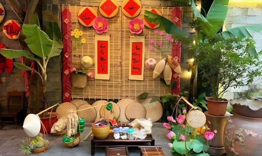 Cách trang trí gian hàng Tết mầm non đẹp