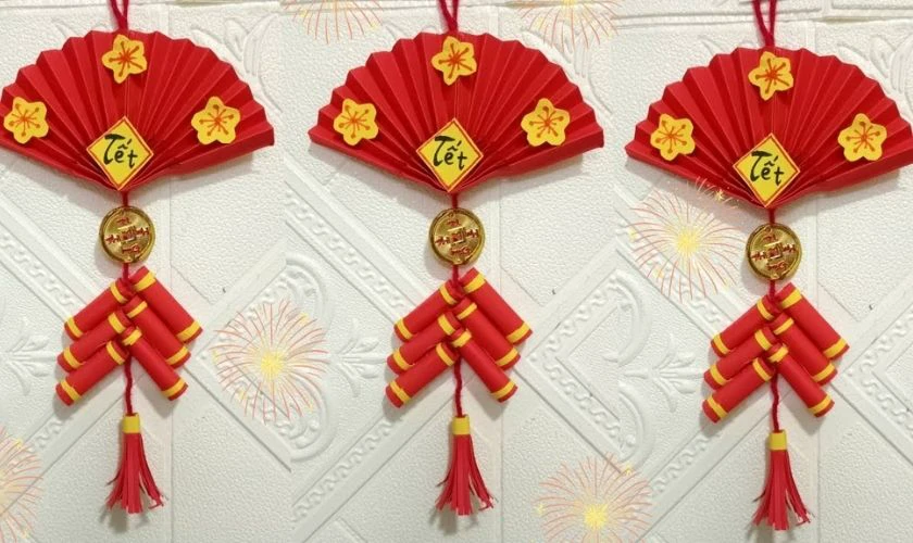 Trang trí Tết 2026 bằng pháo giấy